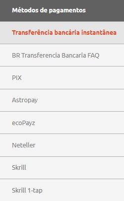 Depósitos para Betboo